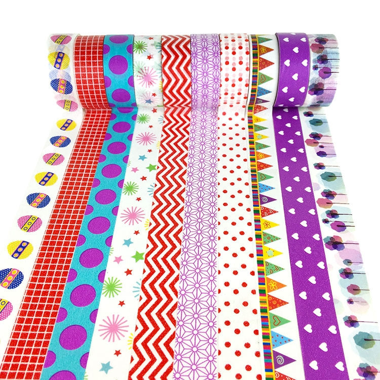 10 PCS B Series Hand Can Tear Cartoon Christmas Day DIY Decorative Stationery Paper Hand  Paper Color and Paper Tape