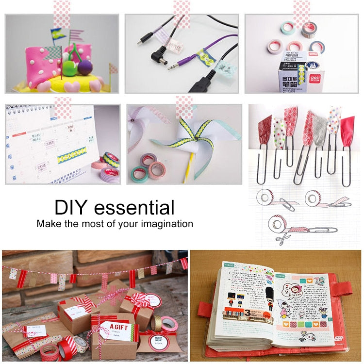 10 PCS H Series Hand Can Tear Cartoon Christmas Day DIY Decorative Stationery Paper Hand  Paper Color and Paper Tape