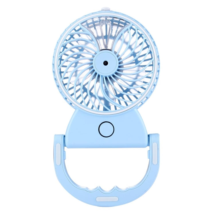 2 in 1 Mini Rechargeable Replenishment Humidifier Fan with Holder & Portable Handle, without Battery(Blue)