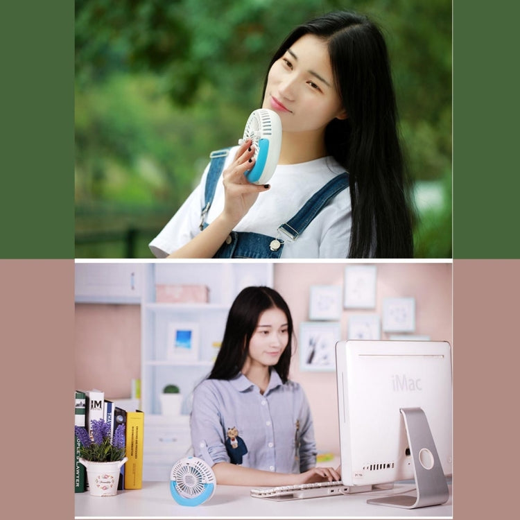 Tian Yan Mini USB Ultra-quiet Rechargeable Fans with Hidden Holder(Blue)