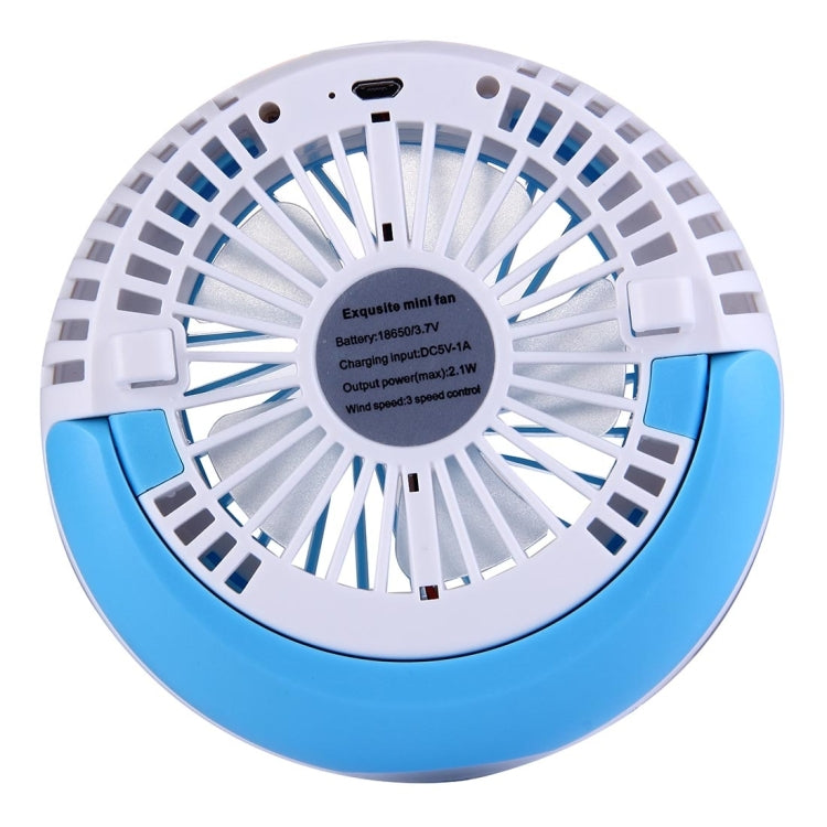 Tian Yan Mini USB Ultra-quiet Rechargeable Fans with Hidden Holder(Blue)