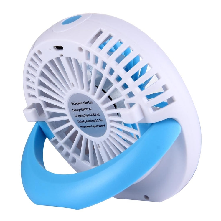 Tian Yan Mini USB Ultra-quiet Rechargeable Fans with Hidden Holder(Blue)