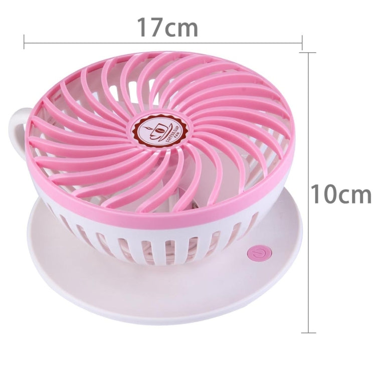 Coffee Cup Mini USB Ultra-quiet 90 Degree Hanging Portable Desktop Fans