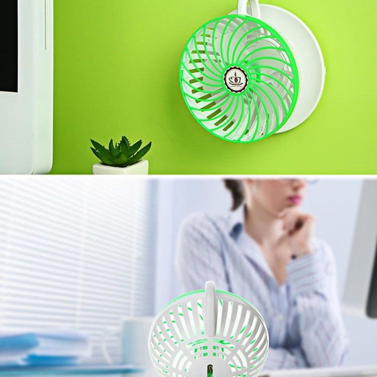 Coffee Cup Mini USB Ultra-quiet 90 Degree Hanging Portable Desktop Fans