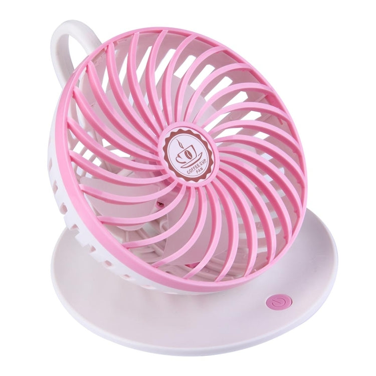 Coffee Cup Mini USB Ultra-quiet 90 Degree Hanging Portable Desktop Fans