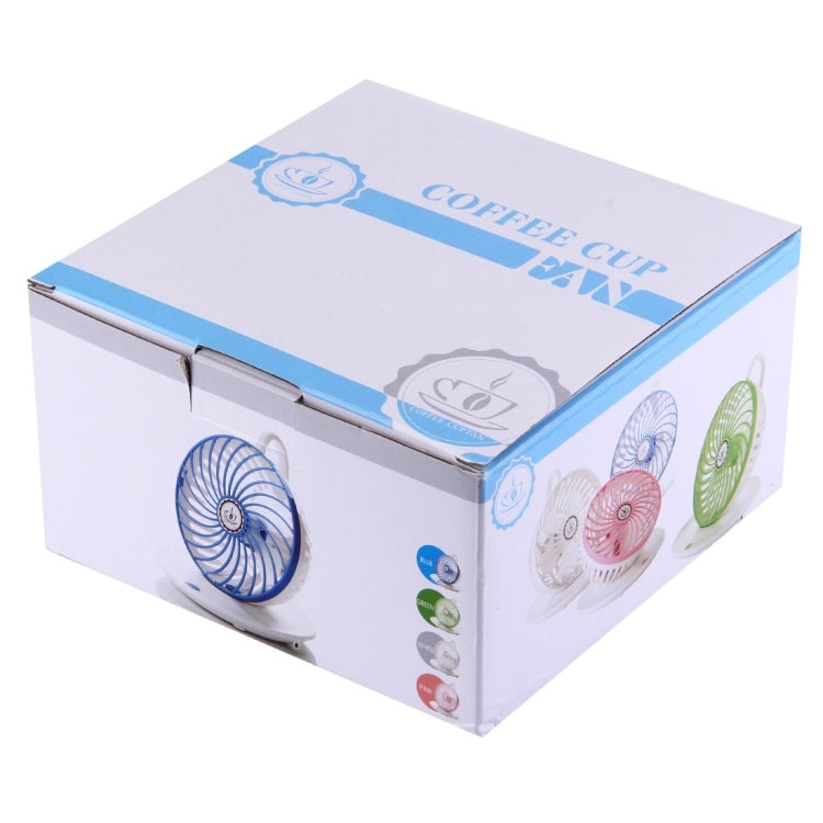 Coffee Cup Mini USB Ultra-quiet 90 Degree Hanging Portable Desktop Fans
