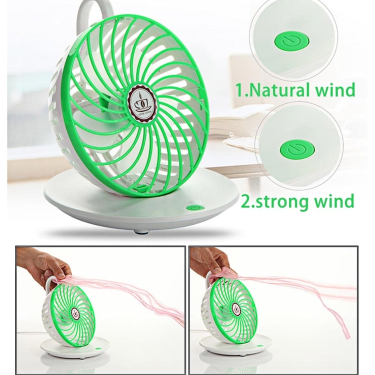 Coffee Cup Mini USB Ultra-quiet 90 Degree Hanging Portable Desktop Fans