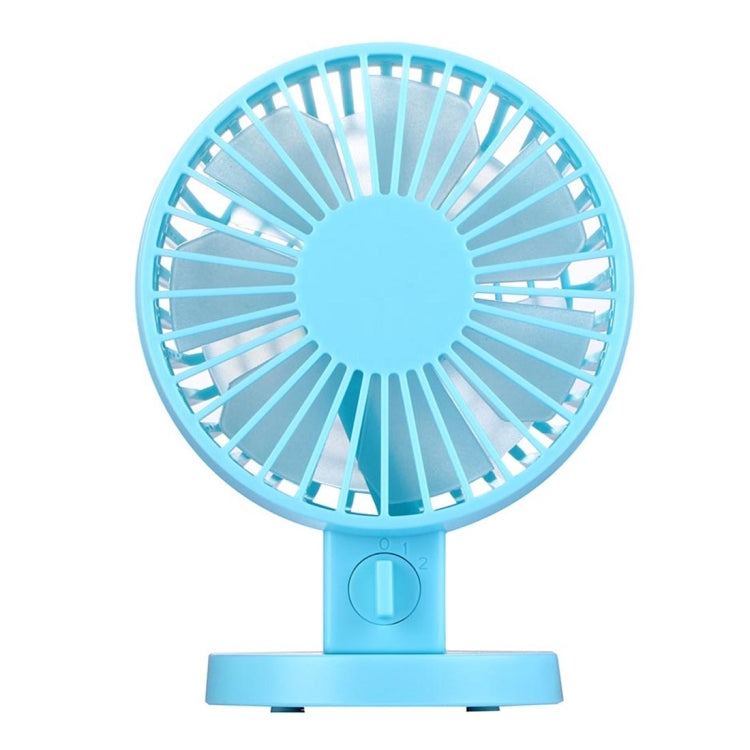 Mini USB Dual-layer blades Ultra-quiet Portable Desktop Fans(Blue)