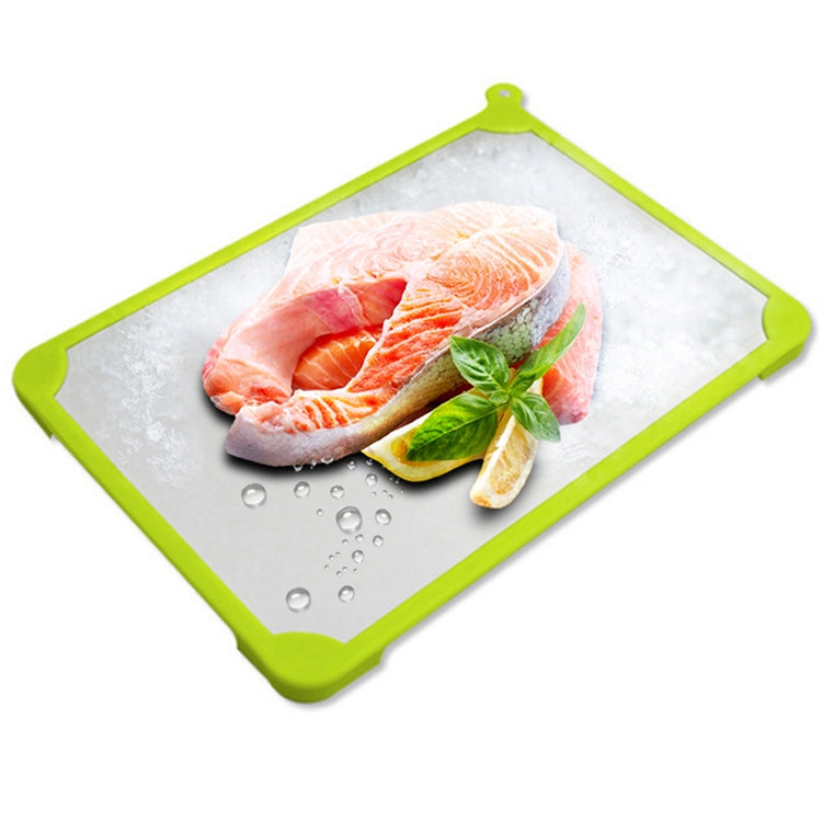 Kitchen Tool Rapid Defrosting Tray Thawing Plate Frozen Food Defrost Without Electricity, Size: 11.81*8.46 inch(Silver)