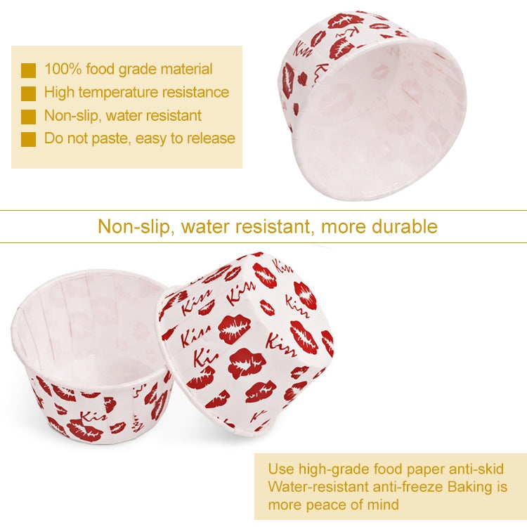 3000 PCS English Letter Pattern Round Lamination Cake Cup Muffin Cases Chocolate Cupcake Liner Baking Cup, Size: 5 x 3.8  x 3cm