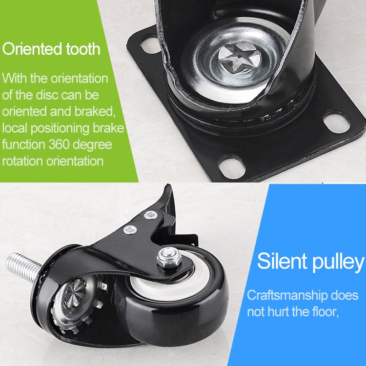 2 PCS 2 inch Furniture Cabinet Coffee Table Silent Universal Wheel