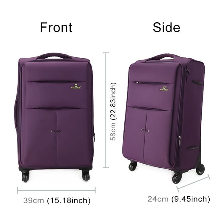 24 inch Oxford Cloth Universal Wheel Travel Password Draw-bar Box Luggage Carrier