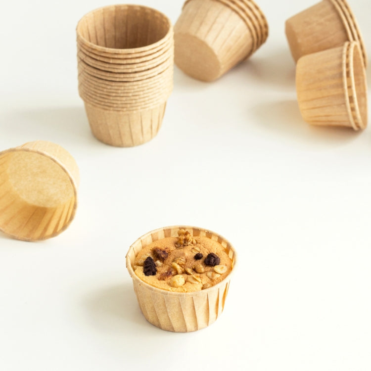 50 PCS Round Lamination Cake Cup Muffin Cases Chocolate Cupcake Liner Baking Cup, Size: 6.5 x 5 x 4cm