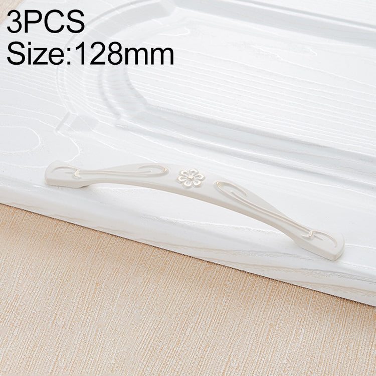 3 PCS 6529_128 Ivory Cabinet Wardrobe Handle