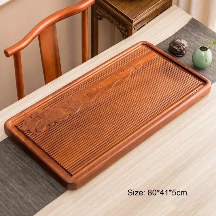Household Rosewood Rectangle Tea Tray Tea Table, Pondoflotus, L, Size: 80x41x5cm