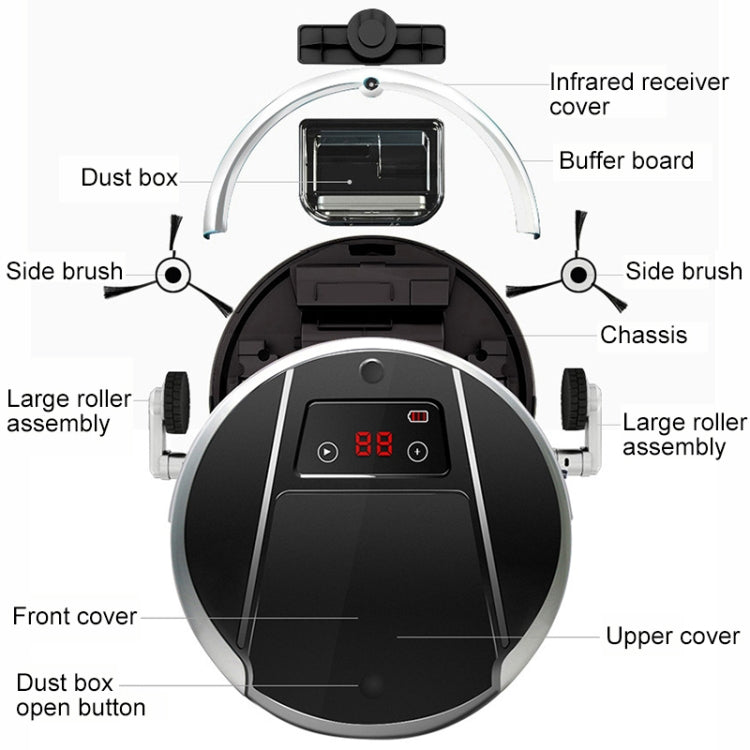 FD-3RSW(IA)CS 1000Pa Large Suction Smart Household Vacuum Cleaner Clean Robot