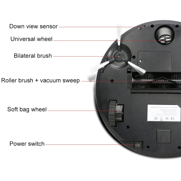 FD-3RSW(IC)CS 1000Pa Large Suction Smart Household Vacuum Cleaner Clean Robot