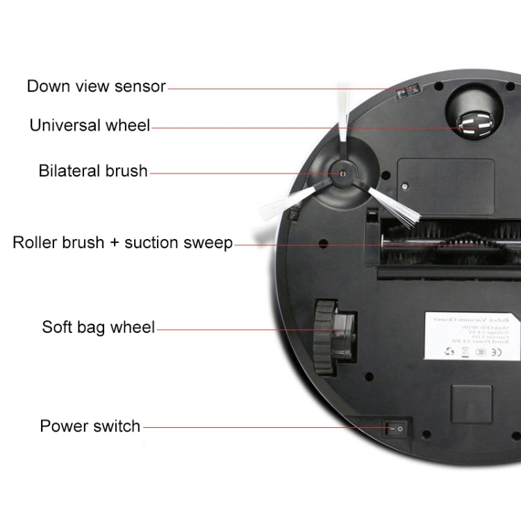 FD-3RSW(IIA)CS 1000Pa Large Suction Smart Household Vacuum Cleaner Clean Robot with Remote Control