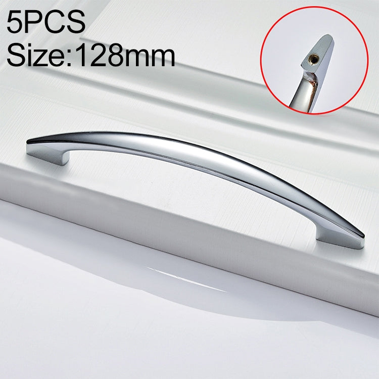 5 PCS 4027_128 Bright Chrome Zinc Alloy Polished Bathroom Cabinet Handle