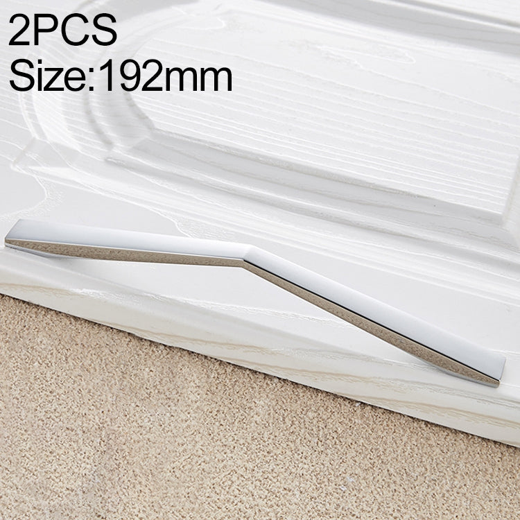 2 PCS 4068_192 Bright Chrome Zinc Alloy Polished Bathroom Cabinet Handle