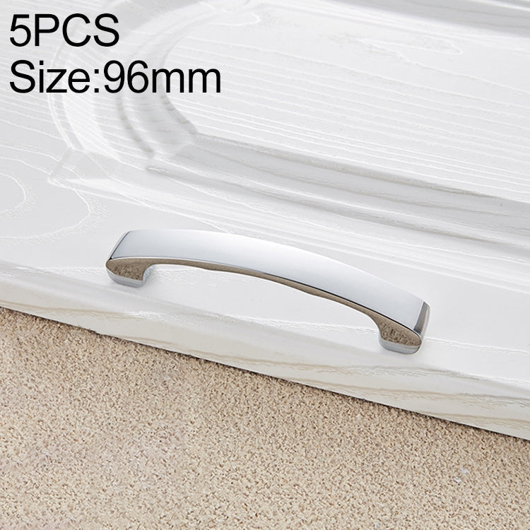 5 PCS 4076_96 Bright Chrome Zinc Alloy Polished Bathroom Cabinet Handle