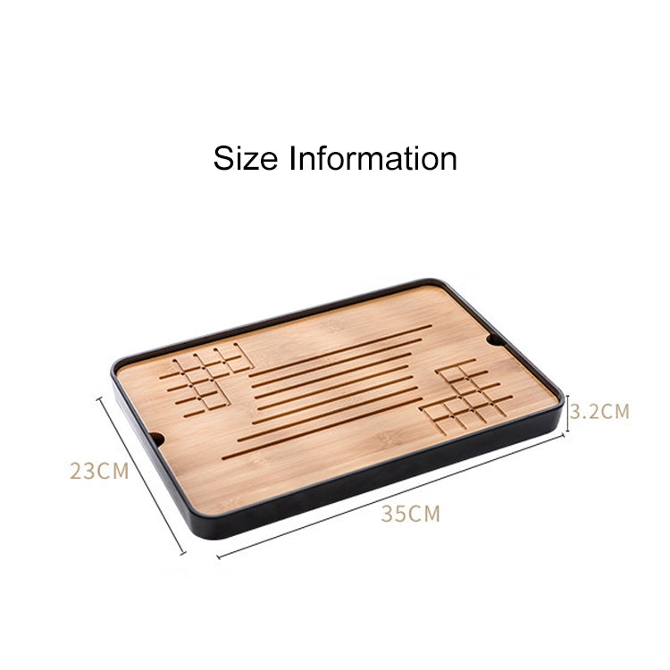 Bamboo Heat Insulation Portable Tea Tray Tea Table, Size: 35x23x3.2cm