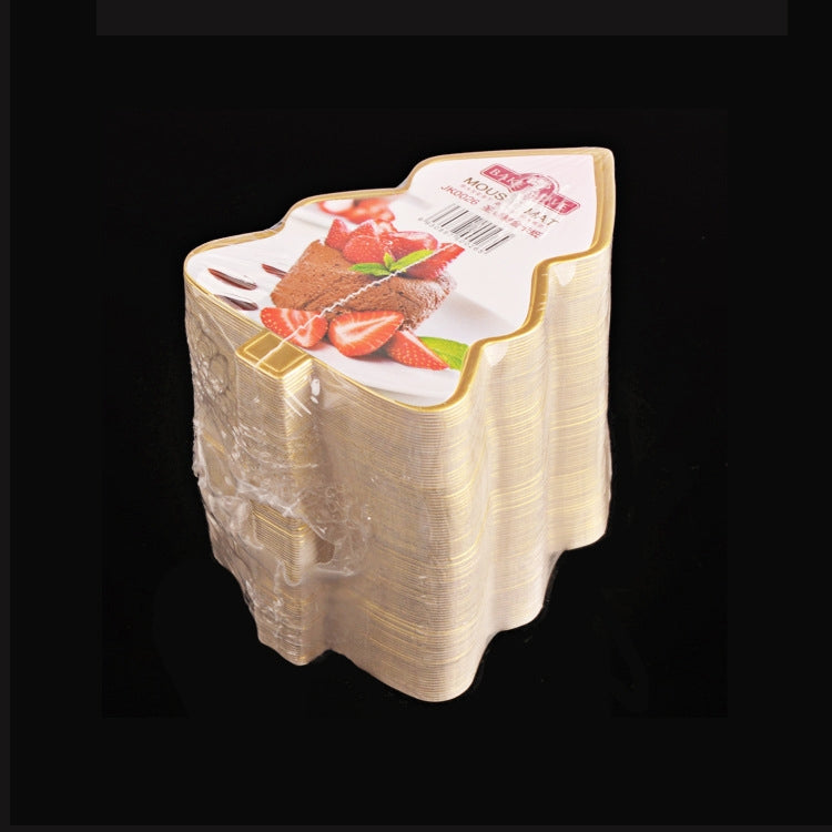 1000 PCS Christmas Tree Cake Cardboard Pad Thick Rigid Golden Cake Mousse Cake Mat