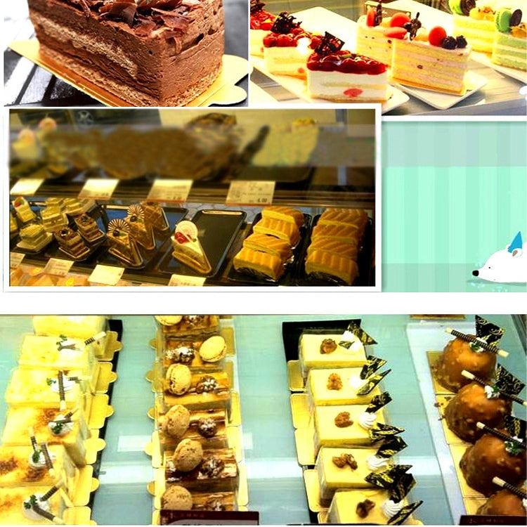 1000 PCS Christmas Tree Cake Cardboard Pad Thick Rigid Golden Cake Mousse Cake Mat