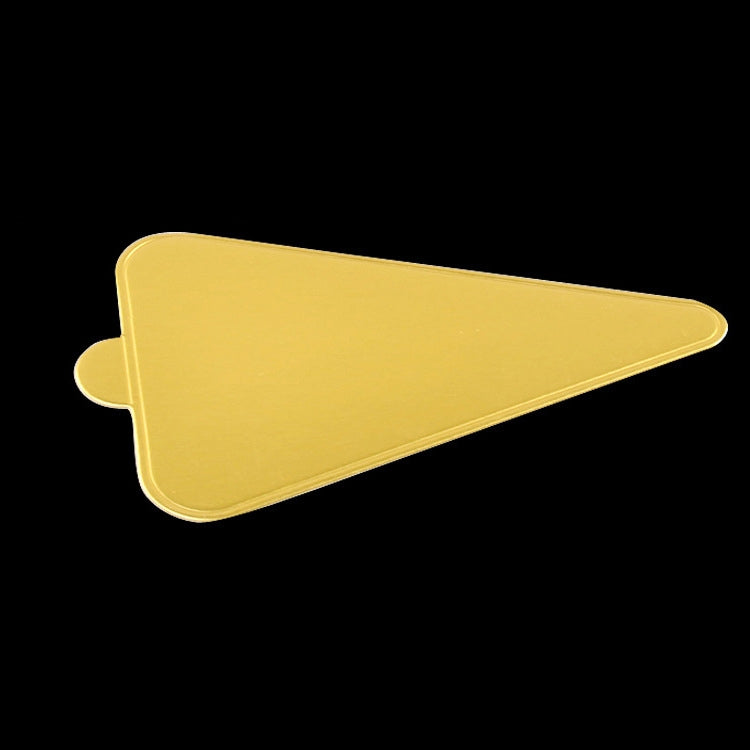 100 / Pack Small Triangle Cake Cardboard Pad Thick Rigid Golden Cake Mousse Cake Mat
