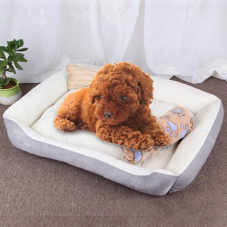 Dog Bone Pattern Big Soft Warm Kennel Pet Dog Cat Mat Blanket, with Blanket Size: XXL, 120Ã—90Ã—18cm