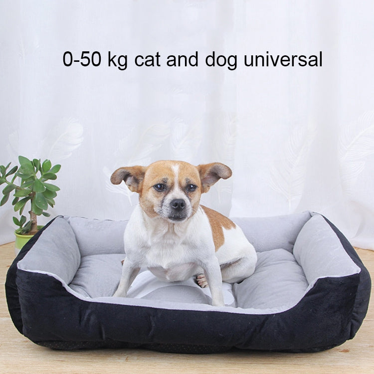 Dog Bone Pattern Big Soft Warm Kennel Pet Dog Cat Mat Blanket, with Rattan Mat Size: S, 60Ã—45Ã—15cm