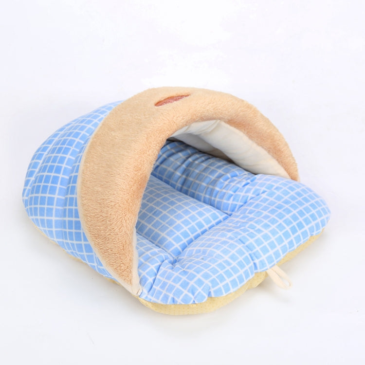 Slipper Shape Warm Thicken Pet Dogs Cats House Size: L, 52Ã—40Ã—32cm (Sky Blue)
