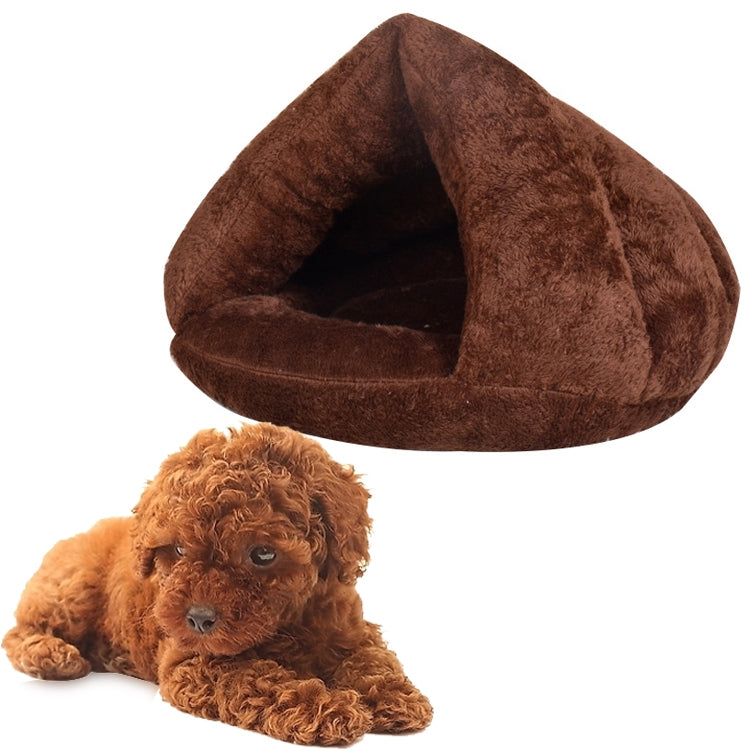 Triangular Cat Kennel Warm Thicken Mongolian Yurt Pet Dogs Cats House Size: M, 40Ã—40Ã—30cm