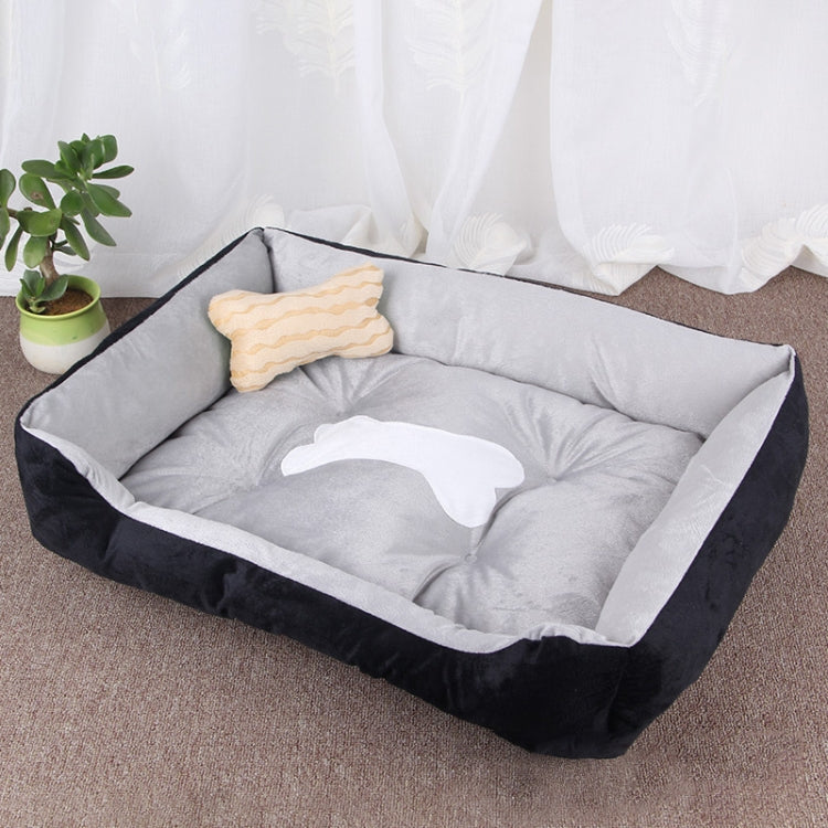 Dog Bone Pattern Big Soft Warm Kennel Pet Dog Cat Mat Blanket, Size: M, 70Ã—50Ã—15cm