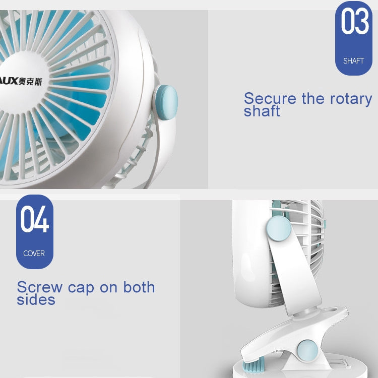 Desktop Hang 360 Degree Rotation 2 Speeds Mute USB Cooling Clip Personal Fan