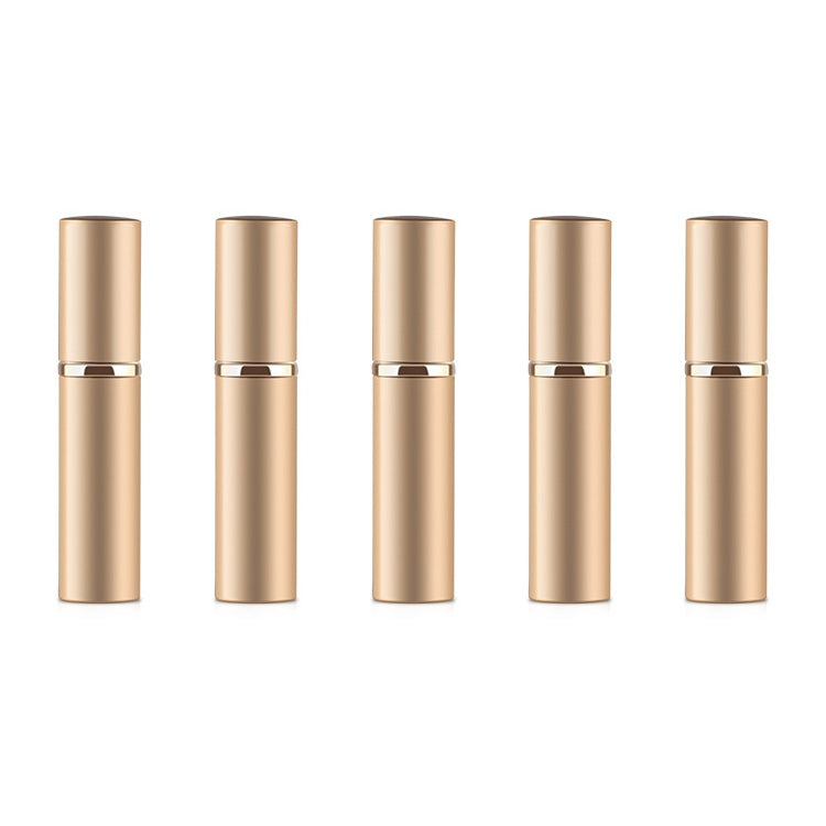 5 PCS Portable Mini Refillable Glass Perfume Fine Mist Atomizers with Metallic Exterior, 5ml