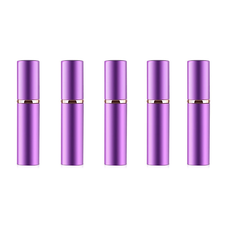 5 PCS Portable Mini Refillable Glass Perfume Fine Mist Atomizers with Metallic Exterior, 5ml