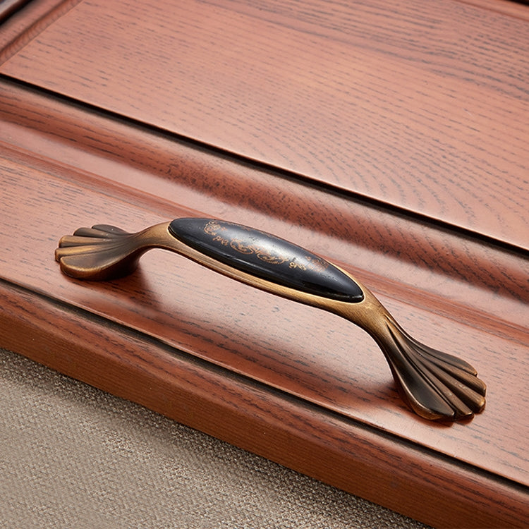 3 PCS 5026_96 Coffee Black Classic Gold Zinc Alloy Ceramic Cyan Cabinet Drawer Handle
