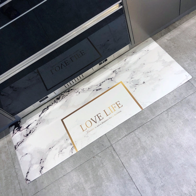 Platinum Marble Pattern Rectangular Bathroom PVC Pad Anti-skid Household Foot Carpet, Size: 120 x 45cm