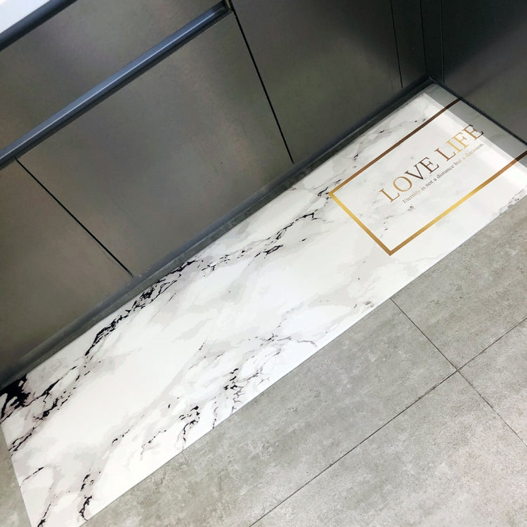 Platinum Marble Pattern Rectangular Bathroom PVC Pad Anti-skid Household Foot Carpet, Size: 150 x 45cm