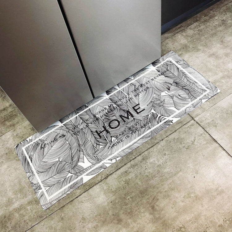 Black and White Forest Pattern Rectangular Bathroom PVC Pad Anti-skid Household Foot Carpet, Size: 120 x 45cm