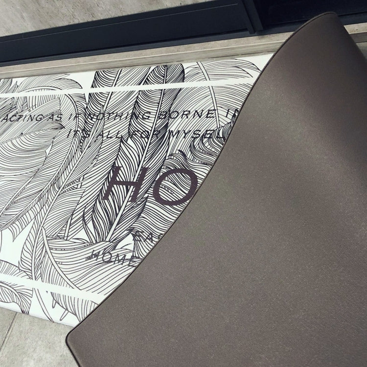 Black and White Forest Pattern Rectangular Bathroom PVC Pad Anti-skid Household Foot Carpet, Size: 120 x 45cm