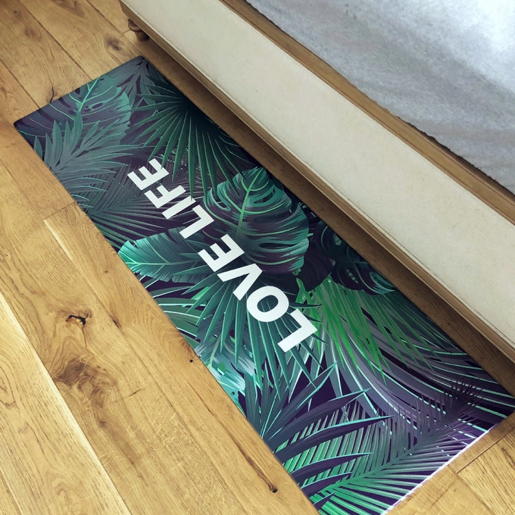 Green Life Pattern Rectangular Bathroom PVC Pad Anti-skid Household Foot Carpet, Size: 150 x 45cm