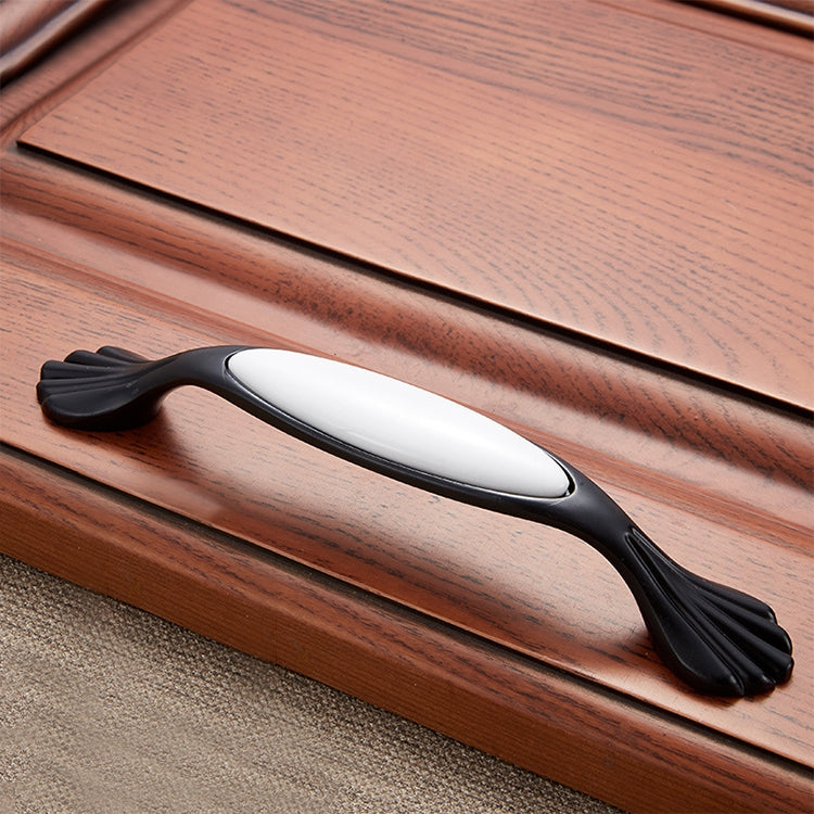 3 PCS 5026_128 Matte Black White Zinc Alloy Ceramic Cyan Cabinet Drawer Handle