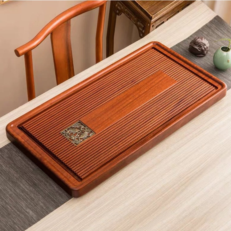 Household Rosewood Rectangle Tea Tray Tea Table, Feel Just Like A Fish in Water, L, Size: 81x40x5cm