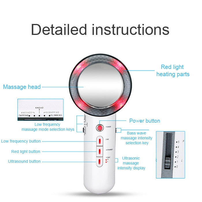 TM-3050 Ultrasonic Infrared Electric Slimming Shaped Body Beauty Device Vibration Massager