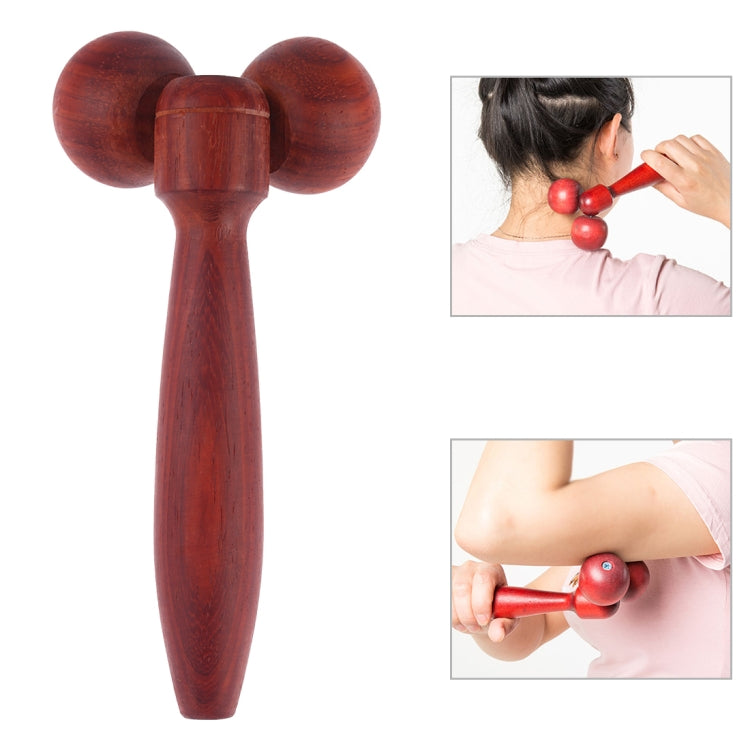 Wenge Solid Wood Manual Roller Massager