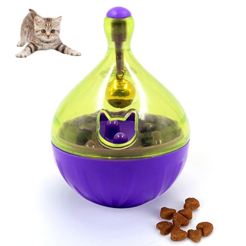 Pets Tumbler Leakage Food Ball Cat Training Exercise Fun Bowl Toys, Size: 9*6cm