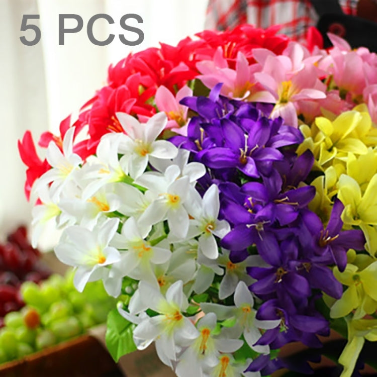 5 PCS Artificial Flower Home Decoration Wreath Fake Flowers, Random Color Delivery