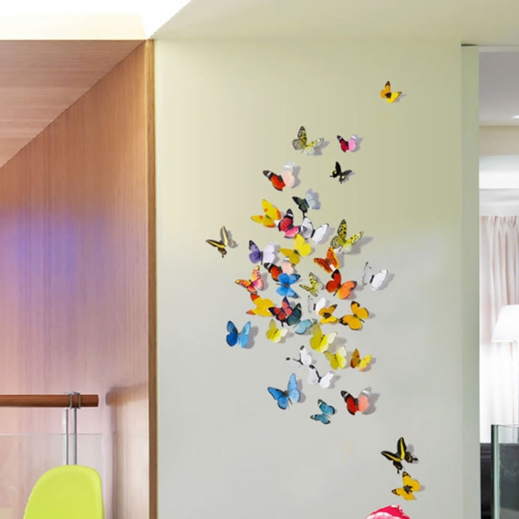 5 Sets Creative 3D Butterfly Wall Stickers Living Room Bedroom Decoration Supplies, Random Style Delivery